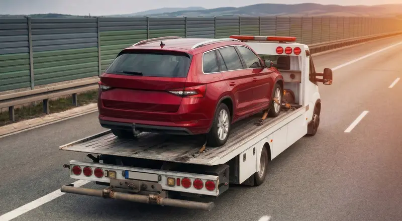 Guincho para carros em Indaiatuba – carro sendo carregado em plataforma